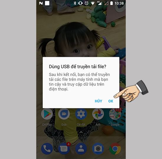 Chọn OK để kết nối